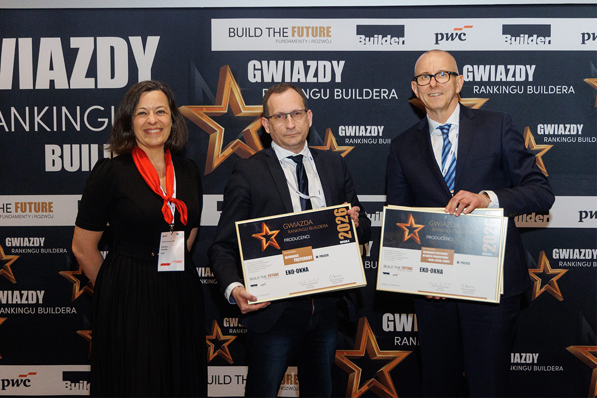 Päť pilierov úspechu. Eko-Okna S.A. s prestížnymi oceneniami v rebríčku Builder 2026
